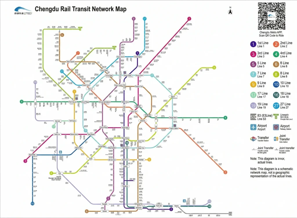 Chengdu Rail Transit Network Map