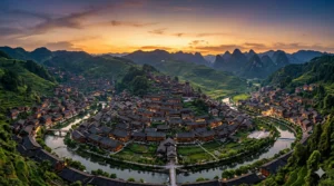 Guizhou itinerary Guizhou travel guide Huangguoshu Waterfall Miao village Kaili China travel A breathtaking view of the emerald karst landscapes to inspire your ultimate Guizhou itinerary and China travel plans