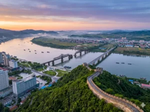 Visiting the Yalu River Broken Bridge is one of the top things to do in Dandong outlined in this Dandong travel guide. Dandong travel guide Things to do in Dandong Dandong attractions Dandong itinerary Yalu River Tiger Mountain Great Wall North Korea border