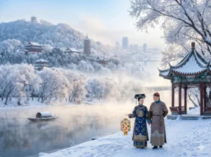 Witnessing the rime ice is one of the top things to do in Jilin City outlined in this Jilin City travel guide. Jilin City travel guide things to do in Jilin City Jilin City itinerary Jilin rime ice Wusong Dao Vanke Songhua Lake ski resort Manchu copper hot pot