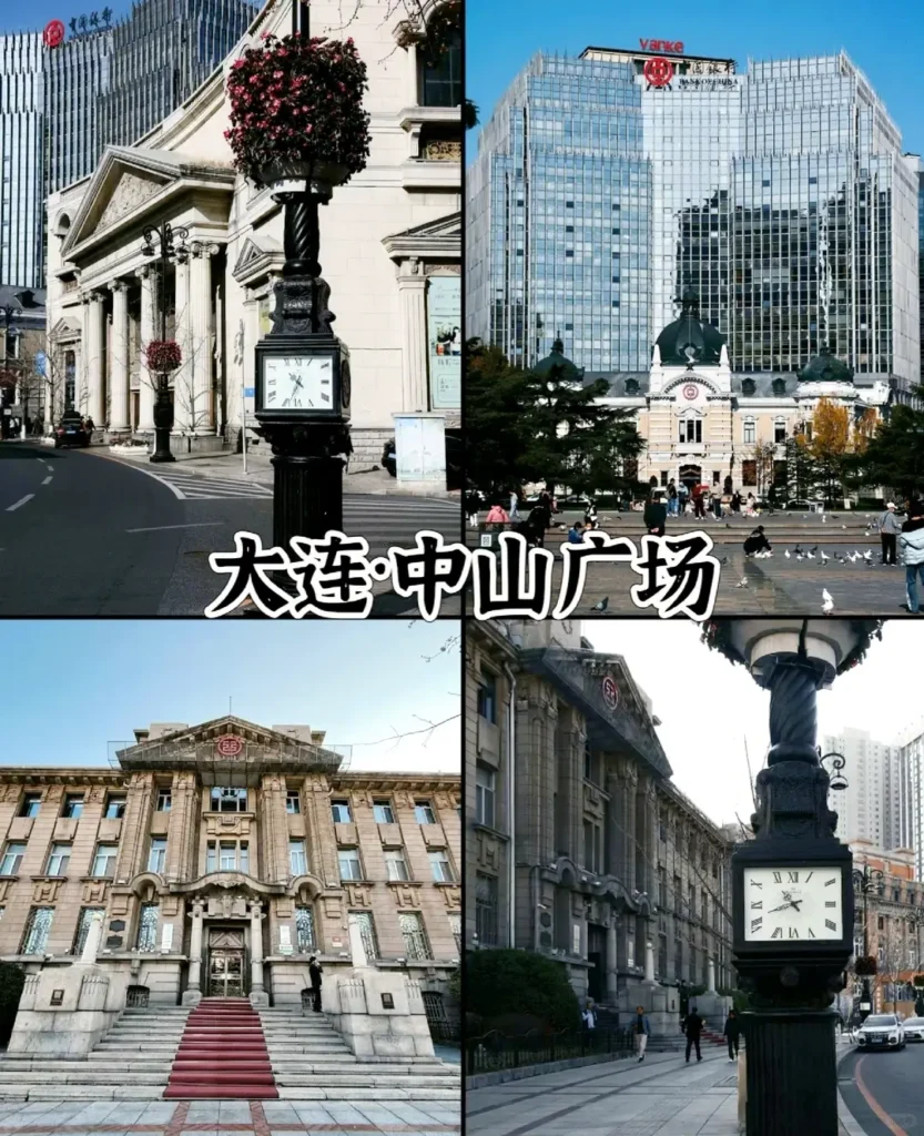 Riding a vintage tram to discover the top Dalian attractions.
Zhongshan Square
