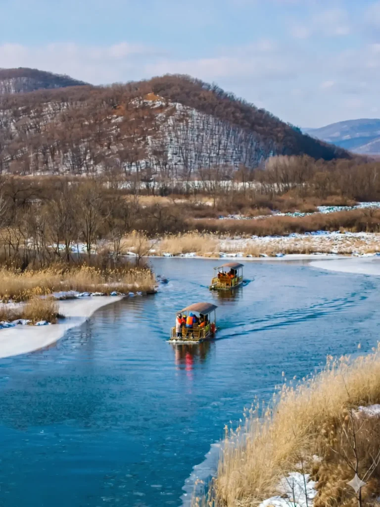 The breathtaking frozen Diaoshuilou Waterfall, a massive wall of blue ice and a premier natural destination included in our Mudanjiang travel guide.
Mudanjiang travel guide
Things to do in Mudanjiang
Mudanjiang itinerary
Jingpo Lake
China Snow Town
Siberian Tiger Park