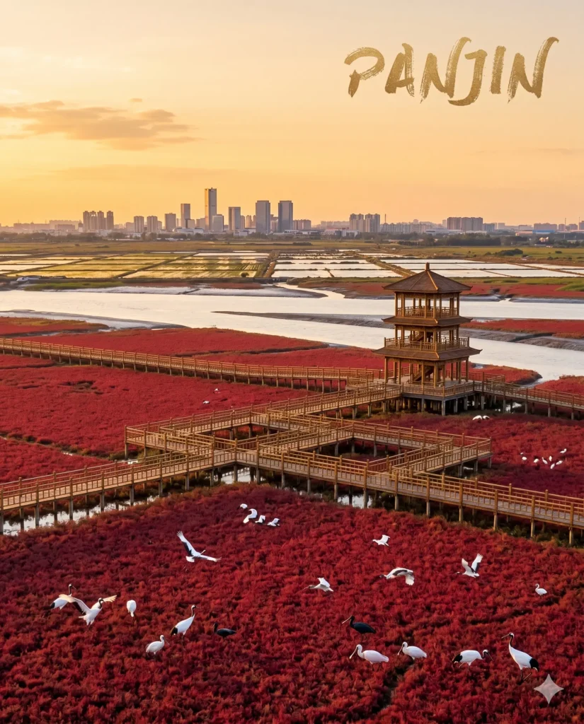 Visiting Panjin Red Beach is one of the top things to do in Panjin outlined in this Panjin travel guide.
Panjin travel guide
Things to do in Panjin
Panjin attractions
Panjin itinerary
Panjin Red Beach
Red Beach National ScenicCorridor