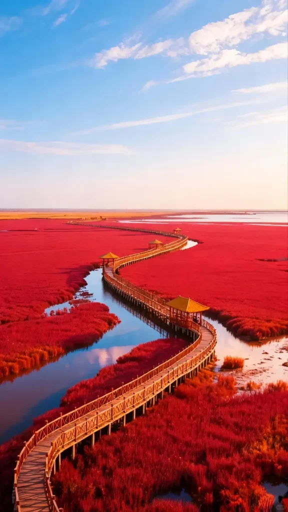 Visiting Panjin Red Beach is one of the top things to do in Liaoning.
Liaoning travel guide
Things to do in Liaoning
Liaoning attractions
Liaoning itinerary
Shenyang Imperial Palace
Panjin Red Beach
Dalian