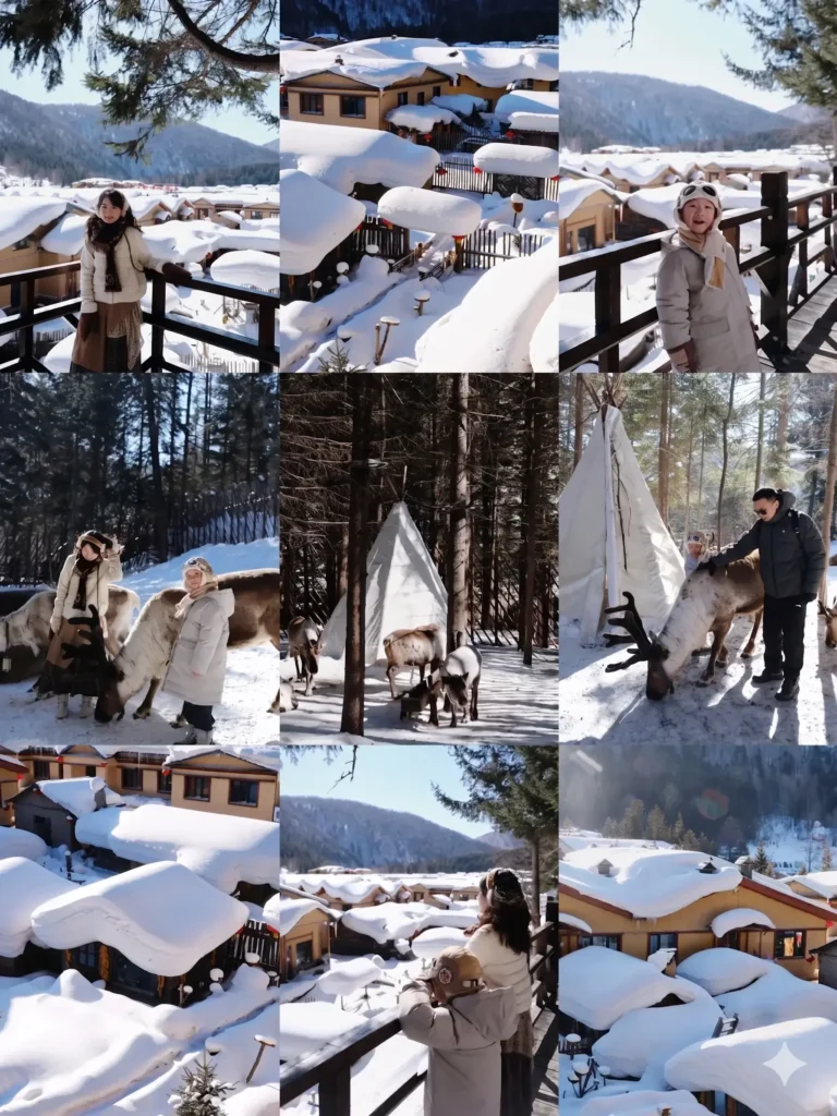 Adventurous travelers capturing memories under red lanterns in Snow Town, the absolute best winter experience in your Mudanjiang travel guide.
Mudanjiang travel guide
Things to do in Mudanjiang
Mudanjiang itinerary
Jingpo Lake
China Snow Town
Siberian Tiger Park