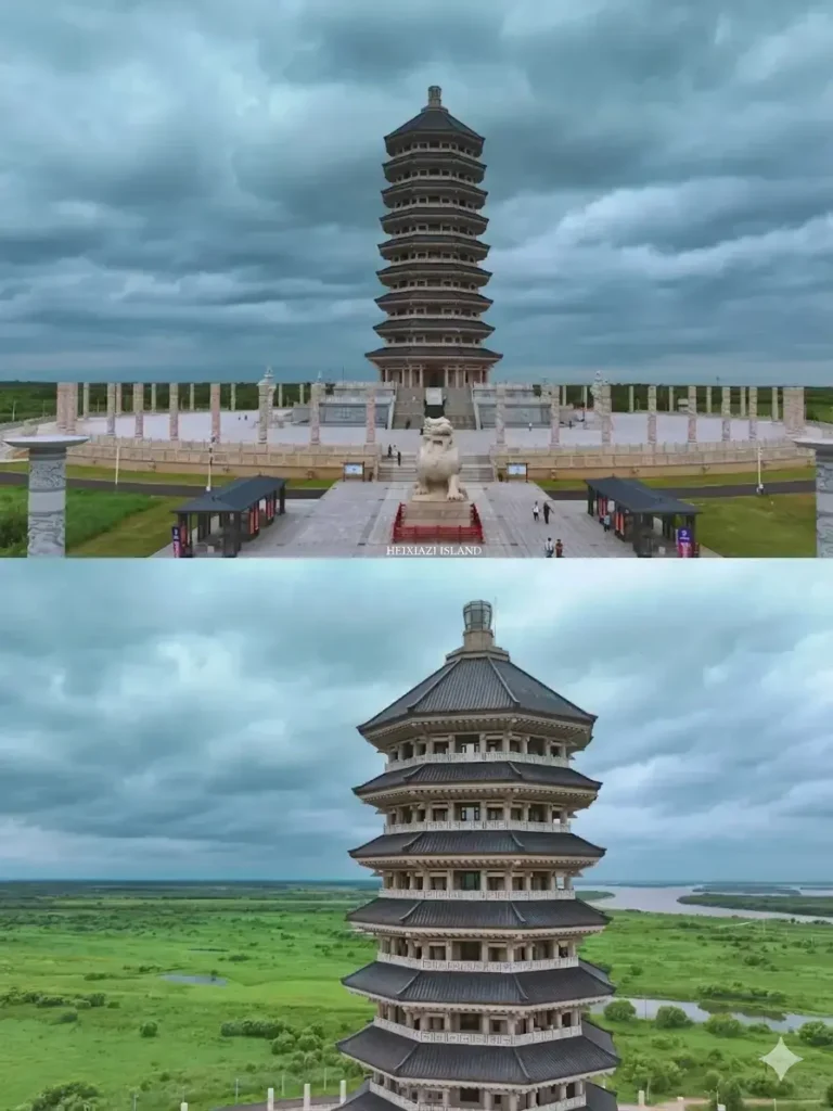 The historic Sino-Russian boundary marker surrounded by wetlands, a premier geopolitical destination included in our Jiamusi travel guide.
Jiamusi travel guide
Things to do in Jiamusi
Jiamusi itinerary
Heixiazi Island
Dongji Square
Sanjiang Wetlands